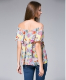 Flowers Printed silk crepe top